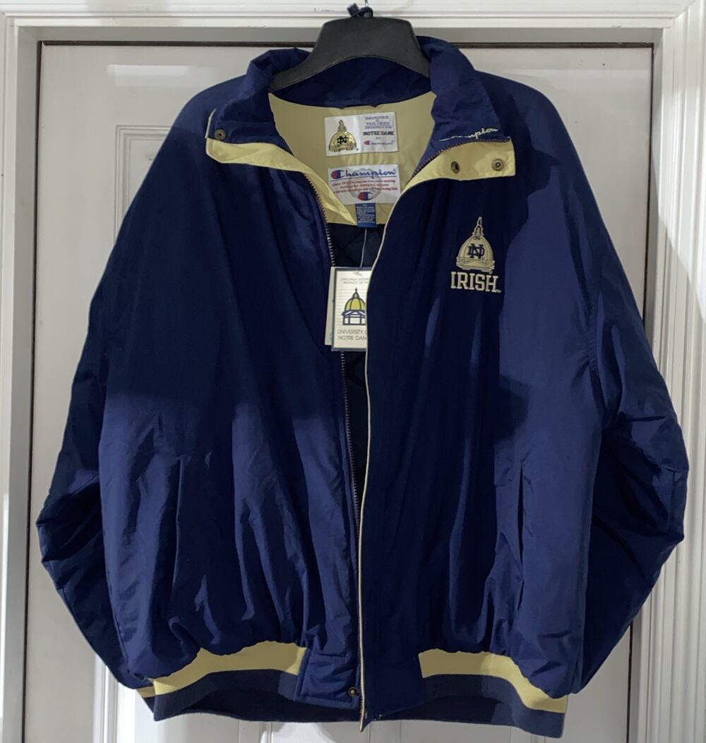 VTG Champion Exclusive Notre Dame Fighting Irish Jacket Coat Mens XL NCAA NEW